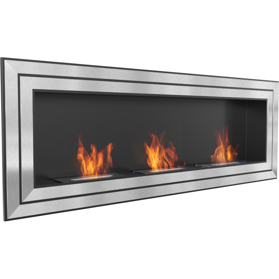 Kratki Biokamin Wandkamin Juliet 1800 | silber | JULIET/1800/TUV ➔ Klimaworld.com