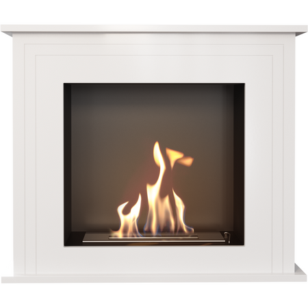 Kratki Biokamin June + Verkleidung | weiß | JUNE/TUV