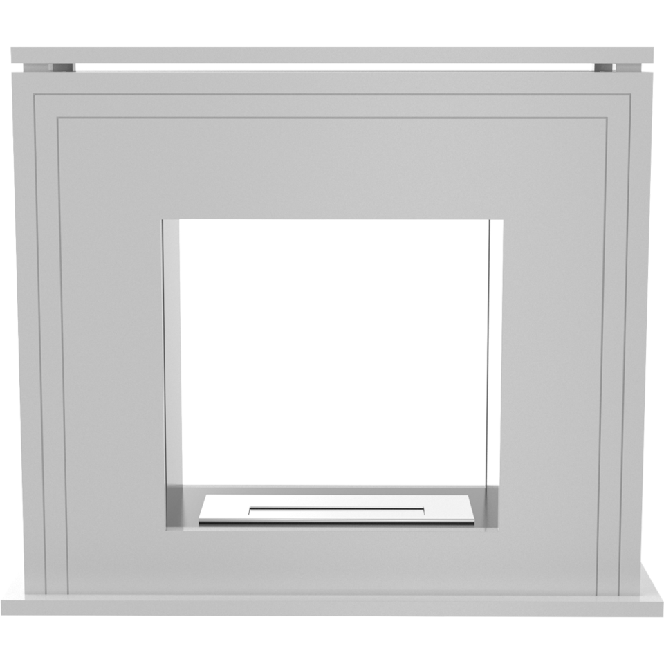 Kratki Biokamin June Tunnel + Verkleidung | weiß | JUNE/T/TUV