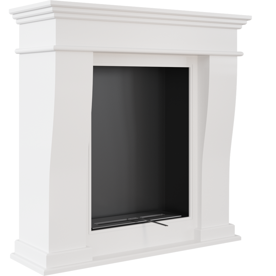 Kratki Biokamin Jupiter + Verkleidung | weiß | JUPITER/TUV