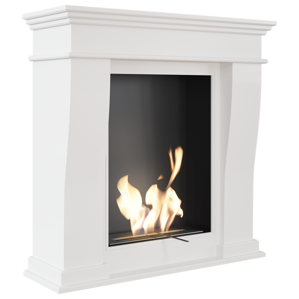 Kratki Biokamin Jupiter + Verkleidung | weiß | JUPITER/TUV ➔ Klimaworld