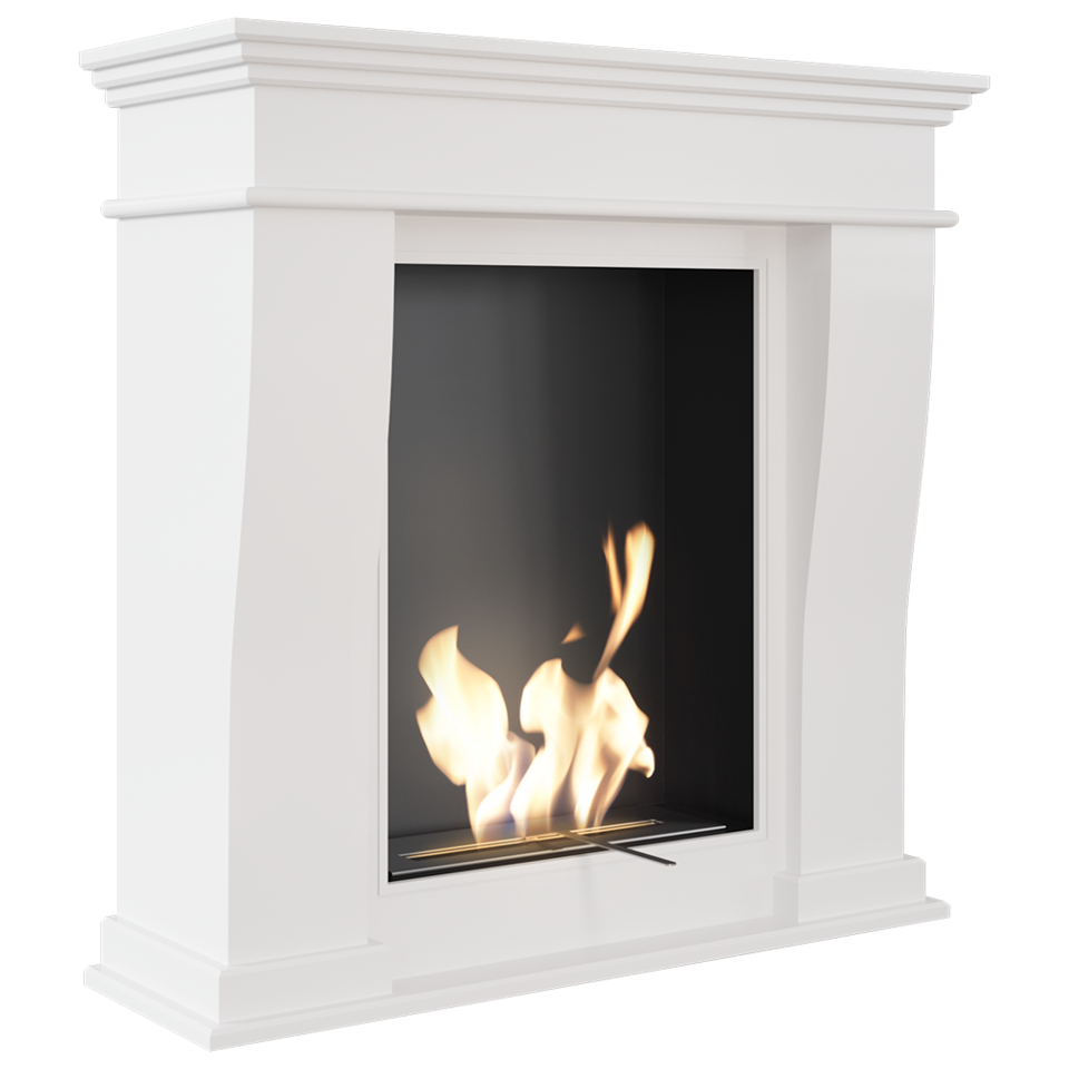 Kratki Biokamin Jupiter + Verkleidung | weiß | JUPITER/TUV ➔ Klimaworld