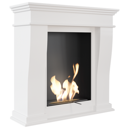 Kratki Biokamin Jupiter + Verkleidung | weiß | JUPITER/TUV ➔ Klimaworld