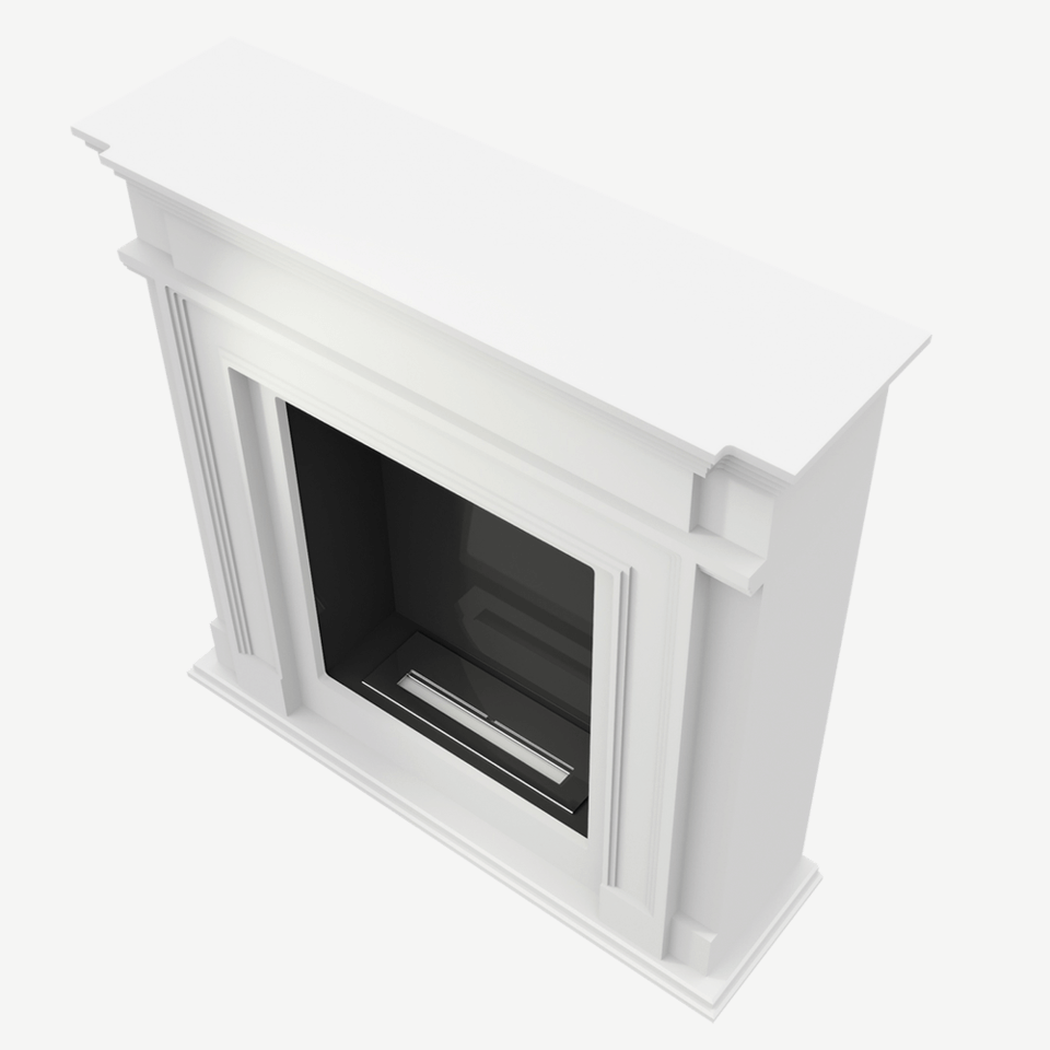 Kratki Biokamin Legionis + Verkleidung | weiß | LEGIONIS/TUV 