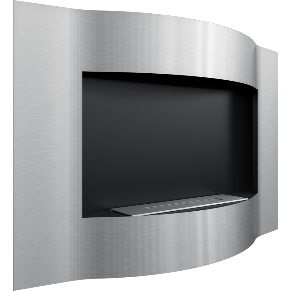 Kratki Biokamin / Wandkamin Lima | silber | LIMA/TUV