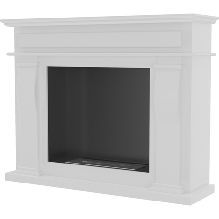 Kratki Biokamin October + Verkleidung | weiß | OCTOBER/TUV