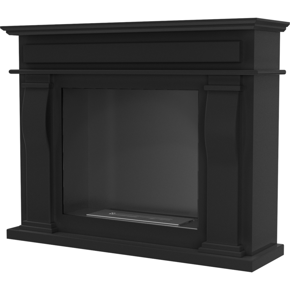 Kratki Biokamin October + Verkleidung | schwarz | OCTOBER/CZARNY/TUV