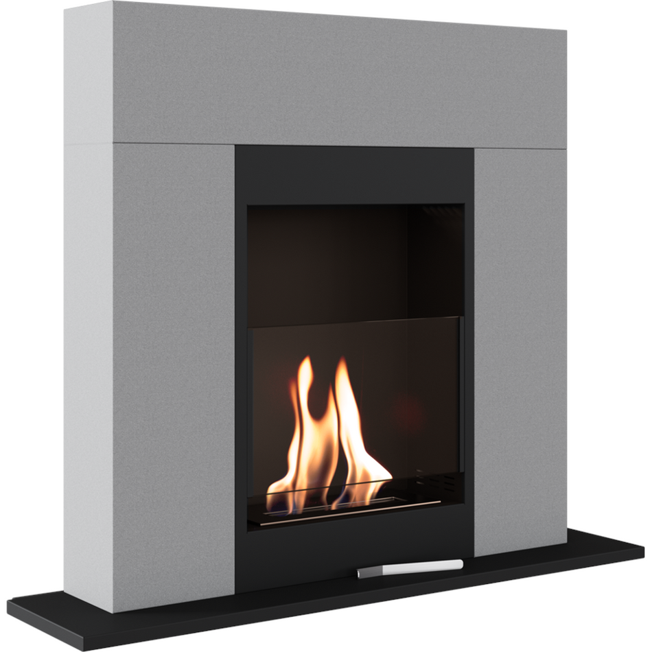 Kratki Biokamin Standkamin Whiskey 2 | grau | WHISKEY/2/GRANITO/TUV ➔ Klimaworld