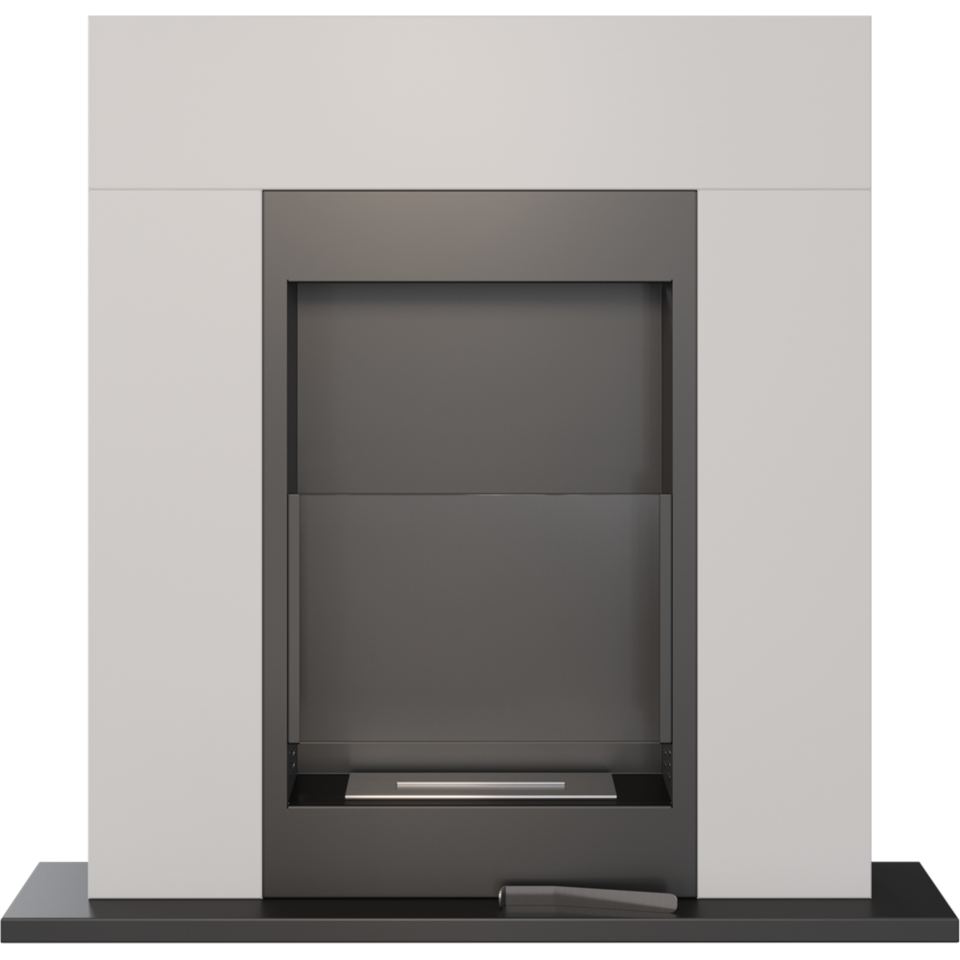 Kratki Biokamin Whiskey + Verkleidung | weiß | WHISKEY/BIALY/TUV