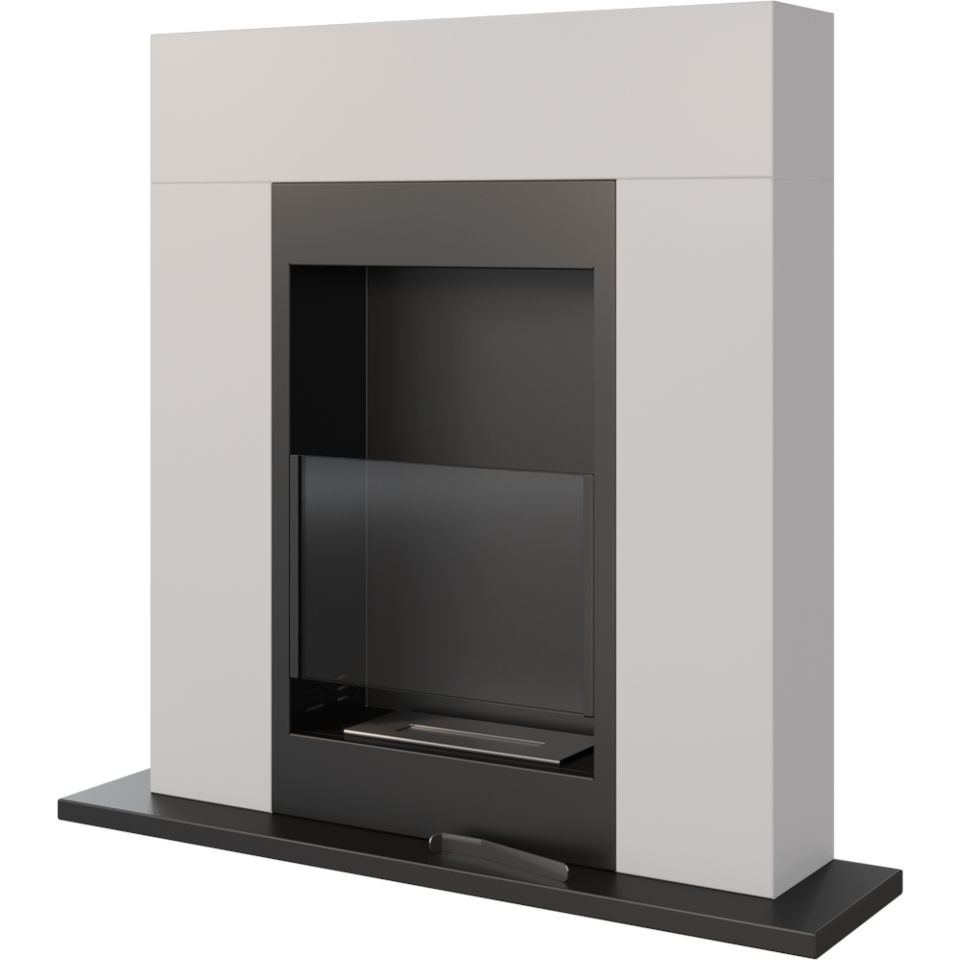 Kratki Biokamin Whiskey + Verkleidung | weiß | WHISKEY/BIALY/TUV