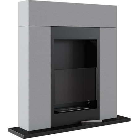 Kratki Biokamin Whiskey + Verkleidung | grau | WHISKEY/GRANITO/TUV
