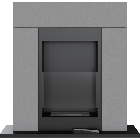 Kratki Biokamin Whiskey + Verkleidung | grau | WHISKEY/GRANITO/TUV