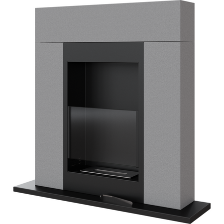 Kratki Biokamin Whiskey + Verkleidung | grau | WHISKEY/GRANITO/TUV