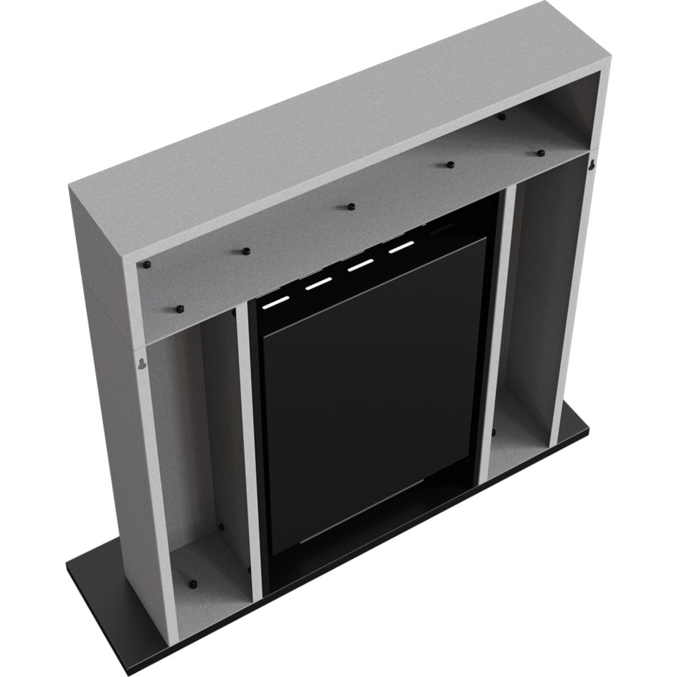 Kratki Biokamin Whiskey + Verkleidung | grau | WHISKEY/GRANITO/TUV