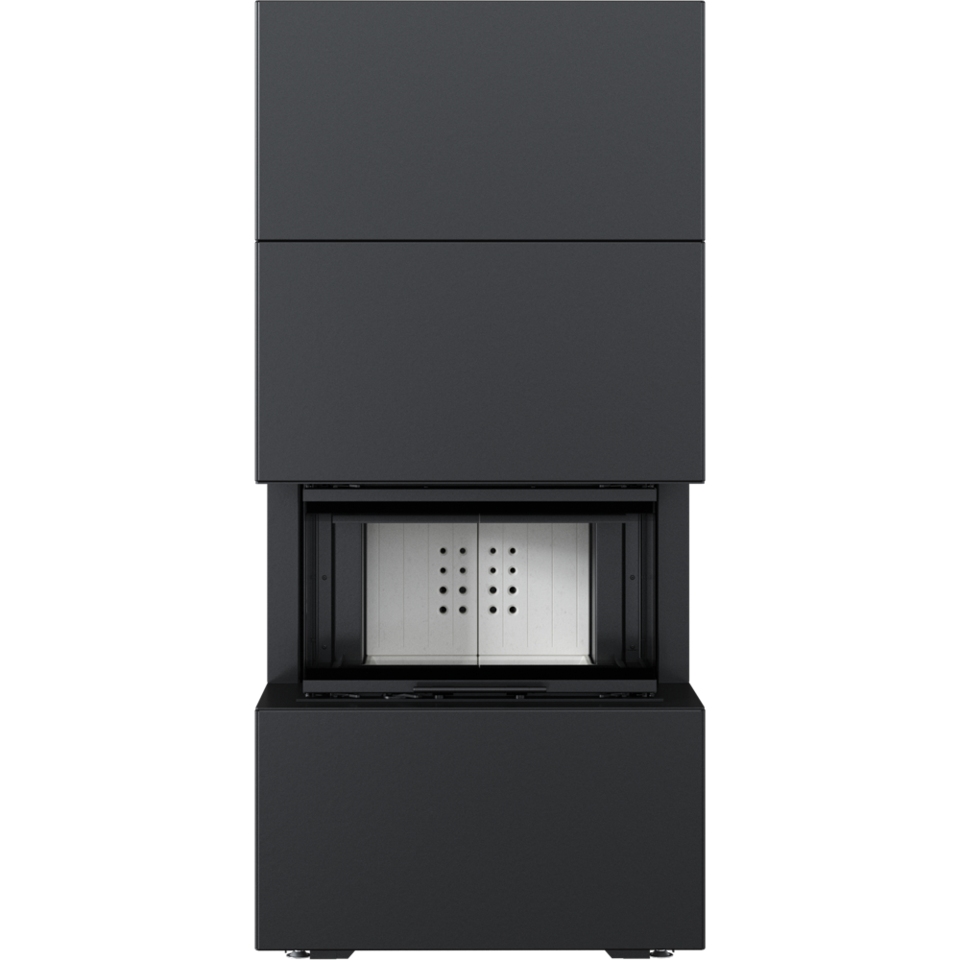 Kratki Kaminbausatz NBC 7 - 3-seitig | Home Easy Box schwarz | 7 kW