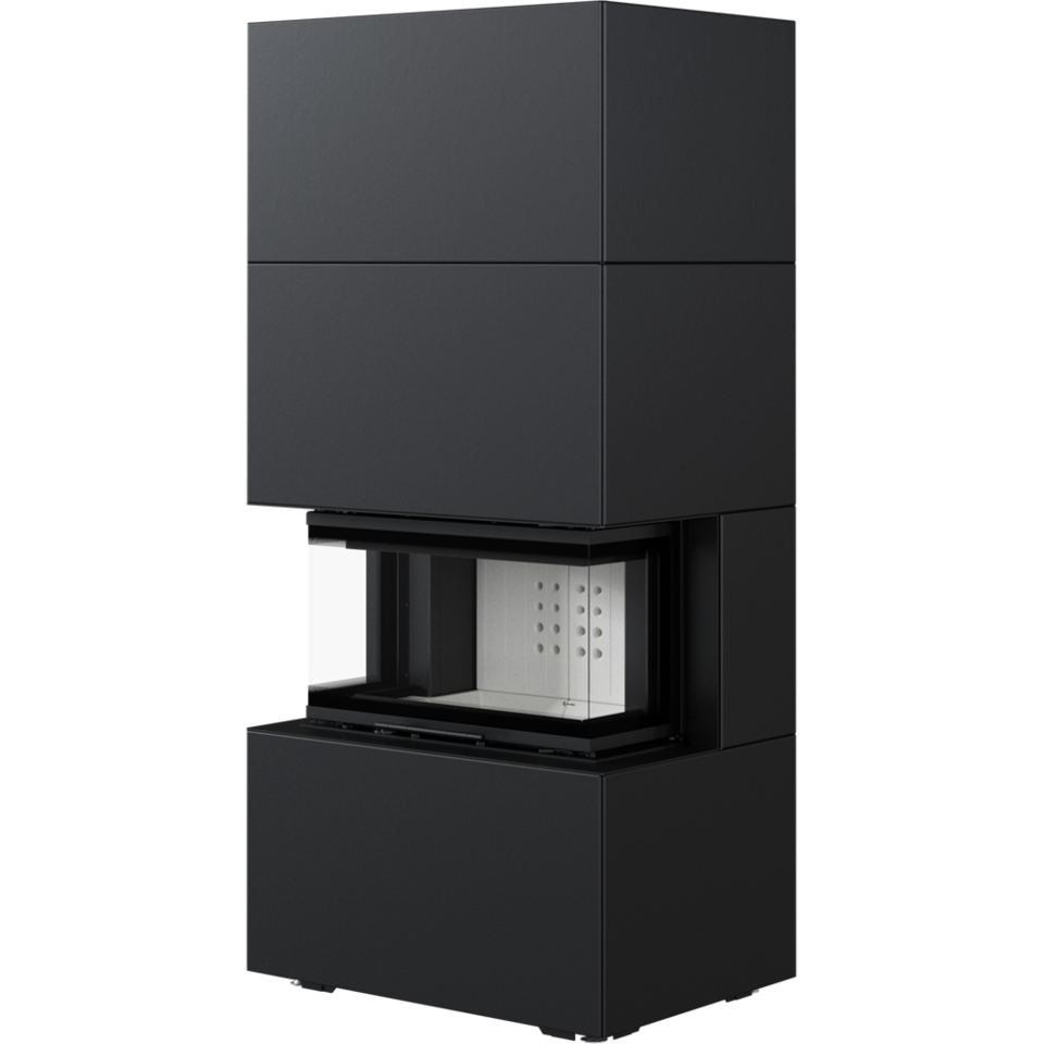 Kratki Kaminbausatz NBC 7 - 3-seitig | Home Easy Box schwarz | 7 kW