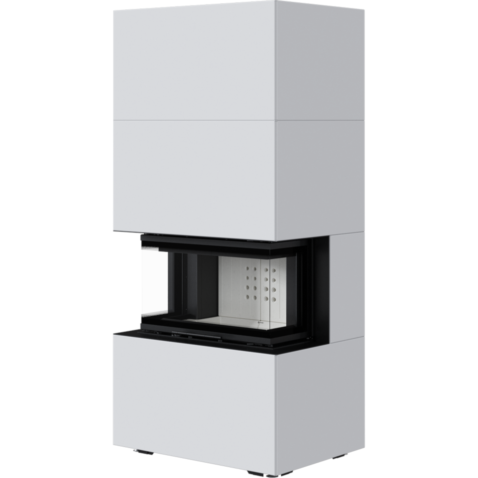 Kratki Kaminbausatz NBC 7 - 3-seitig | Home Easy Box weiß| 7 kW