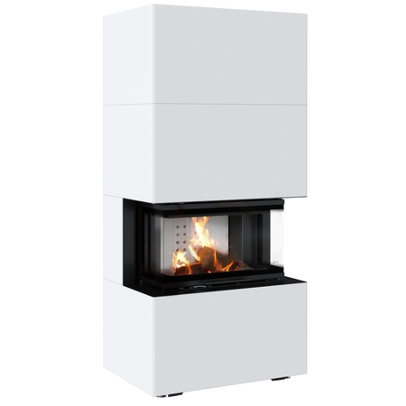 Kratki Kaminbausatz NBC 7 - 3-seitig | Home Easy Box weiß| 7 kW