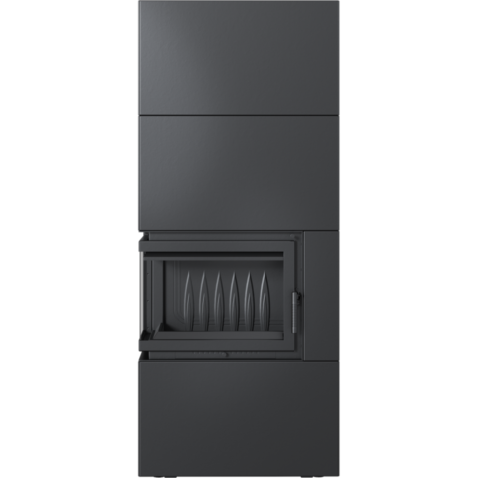 Kratki Kaminofen Simple 8 - links | Bauart 1 | Bausatz schwarz | 8 kW