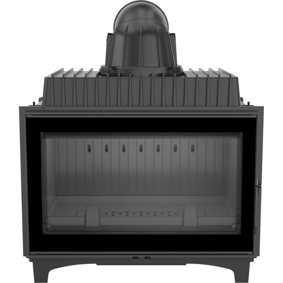 Kratki Kamineinsatz Franek 14 mit gerader Scheibe und 14 kW, Frontansicht | klimaworld.com