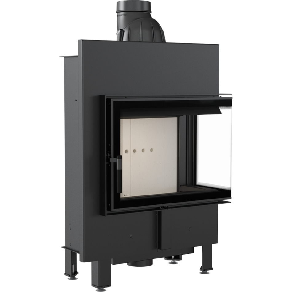 Kratki Kamineinsatz Lucy 12 Slim | Eckscheibe rechts | 8 kW  ➔ www.klimaworld.com