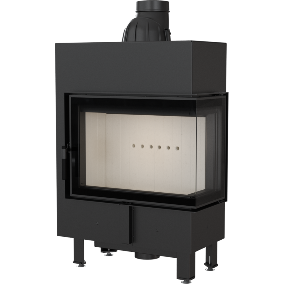 Kratki Kamineinsatz Lucy 12 Slim | Eckscheibe rechts | 8 kW 