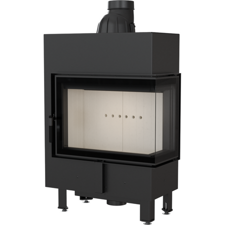 Kratki Kamineinsatz Lucy 12 Slim | Eckscheibe rechts | 8 kW 