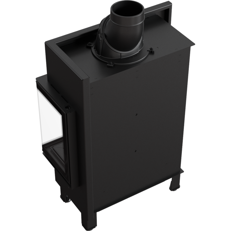 Kratki Kamineinsatz Lucy 12 Slim | Eckscheibe rechts | 8 kW 