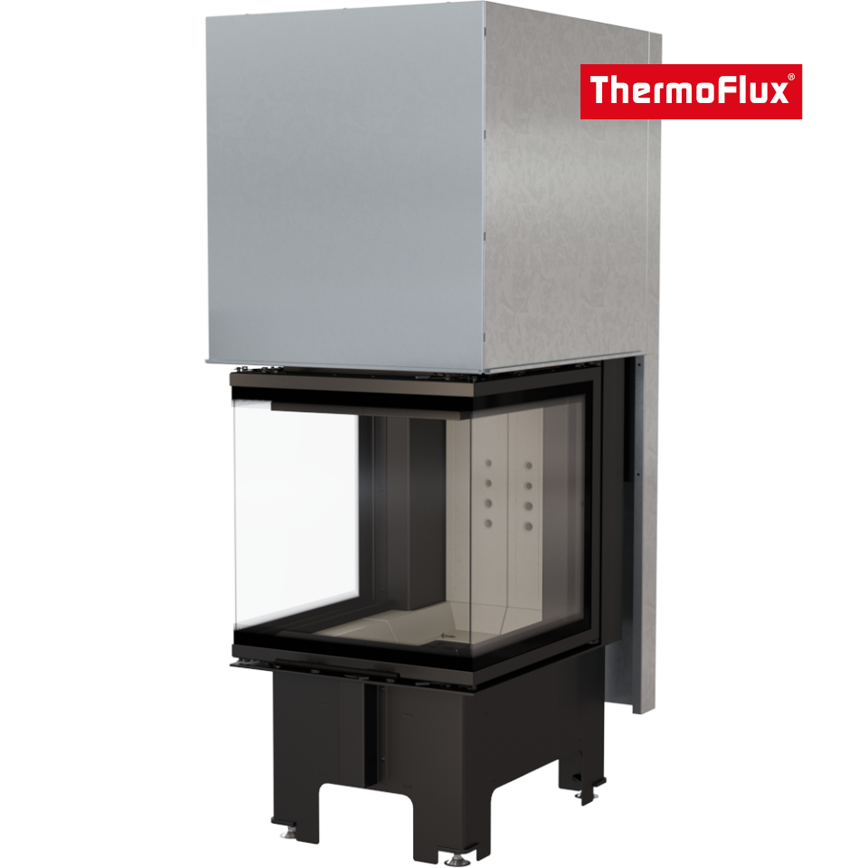 ThermoFlux Kamineinsatz TFA8-HLRF 50/50 | 3-seitig, Guillotine | 8 kW