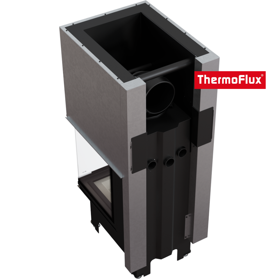 ThermoFlux Kamineinsatz TFA8-HLRF 50/50 | 3-seitig, Guillotine | 8 kW
