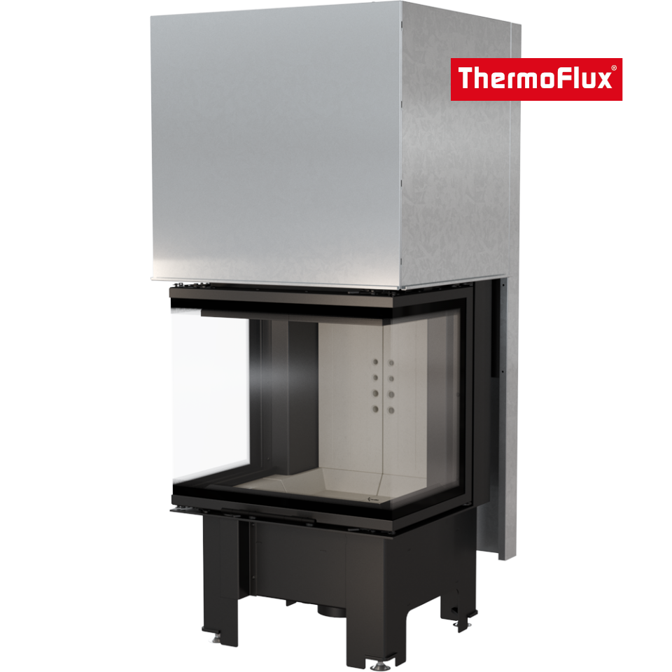 ThermoFlux Kamineinsatz TFA9-HLRF 60/40 | 3-seitig, Guillotine | 9 kW