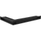 #Kratki Eckluftleiste rechts | 600x400mm Winkel x 60mm | schwarz | B-Ware