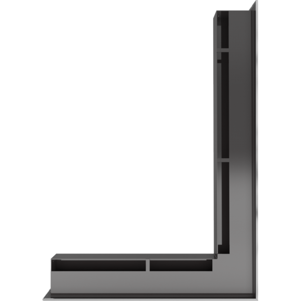 Kratki Eckluftleiste rechts | 547x766mm Winkel x 60mm | geschliffen