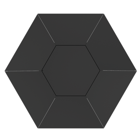 Kratki Feuerschale 6-eckig | 695x602x180 mm | Stahl | FIRE/GOBLET