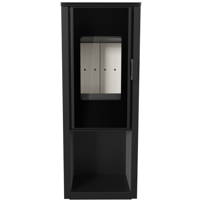 Kratki Kaminofen Koza Enyo Flat 02 | Holzfach | Sockel drehbar | 6 kW 