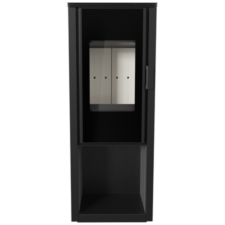 Kratki Kaminofen Koza Enyo Flat 02 | Holzfach | Sockel drehbar | 6 kW 