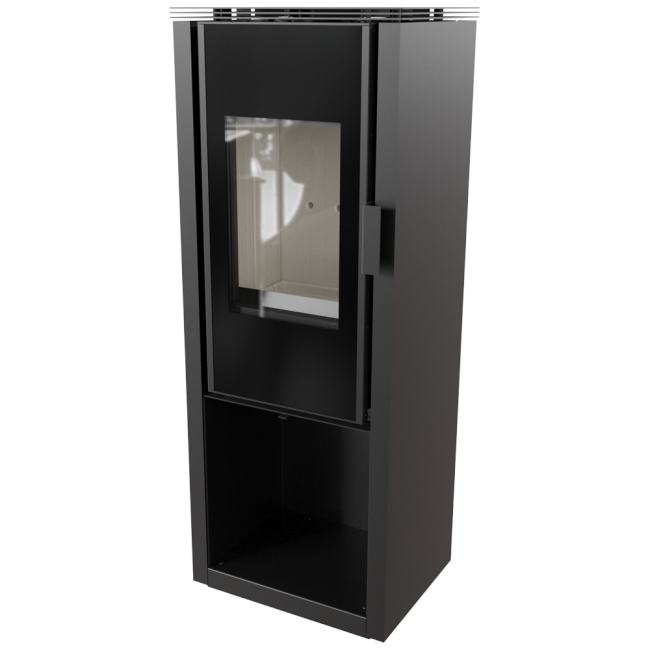 Kratki Kaminofen Koza Enyo Flat 02 | Holzfach | Sockel drehbar | 6 kW 
