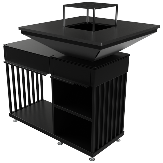 Kratki Grill / Feuerstelle Quadrum | horizontal | QUADRUM/BBQ/H