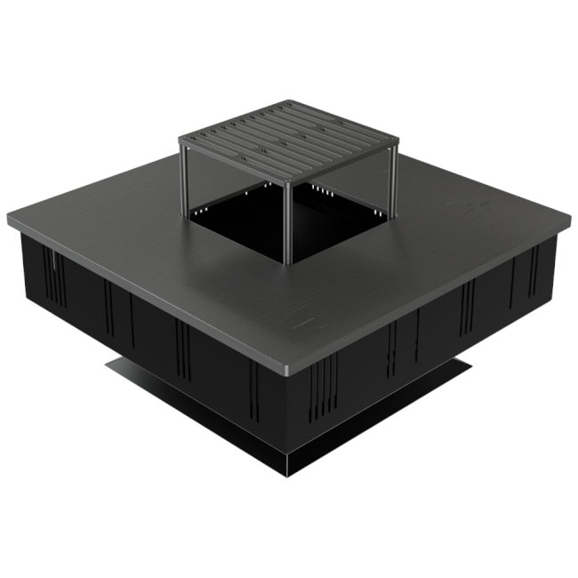 Kratki Feuerschale Quadrum | 774x774x468 mm | mit Grill | QUADRUM/BBQ 
