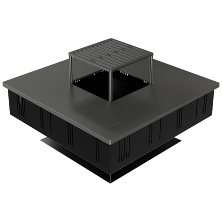 Kratki Feuerschale Quadrum | 774x774x468 mm | mit Grill | QUADRUM/BBQ 