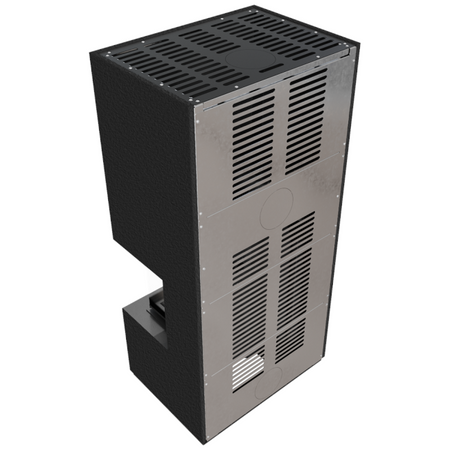 Kratki Kaminbausatz NBC 7 - 3-seitig | Granit schwarz | 7 kW