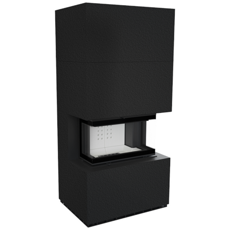 Kratki Kaminbausatz NBC 7 - 3-seitig | Granit schwarz | 7 kW ➔ www.klimaworld.com