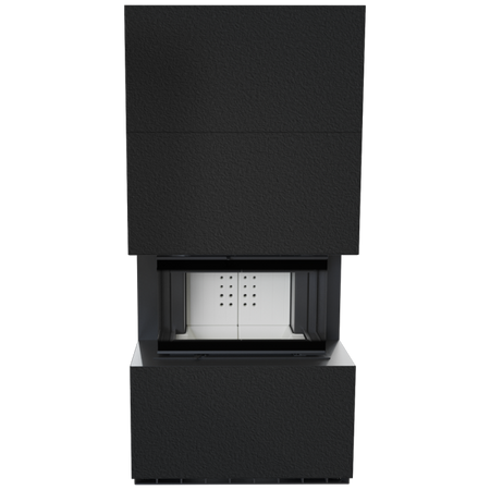 Kratki Kaminbausatz NBC 7 - 3-seitig | Granit schwarz | 7 kW