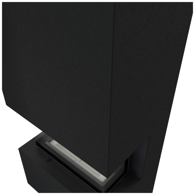 Kratki Kaminbausatz NBC 7 - 3-seitig | Granit schwarz | 7 kW