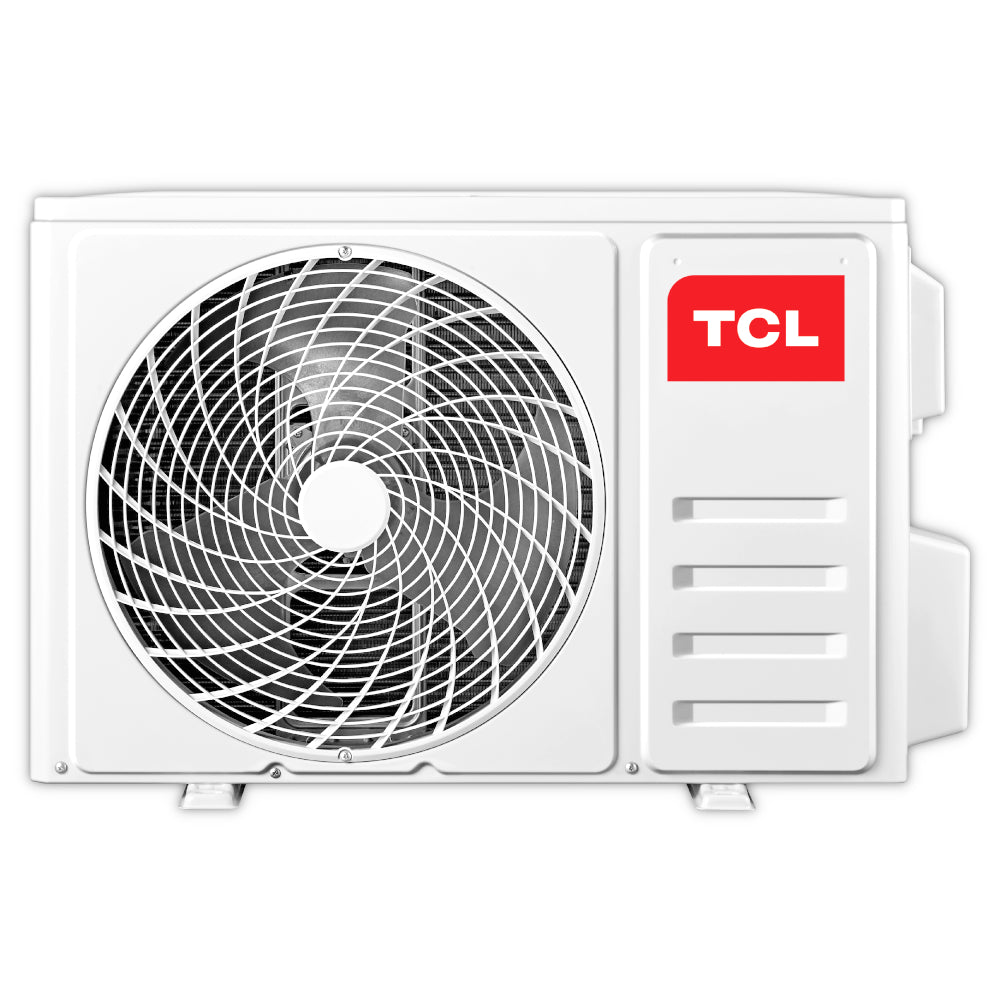 TCL weisse Split Klimaanlage, Aussengeraet Ansicht frontal | klimaworald.com