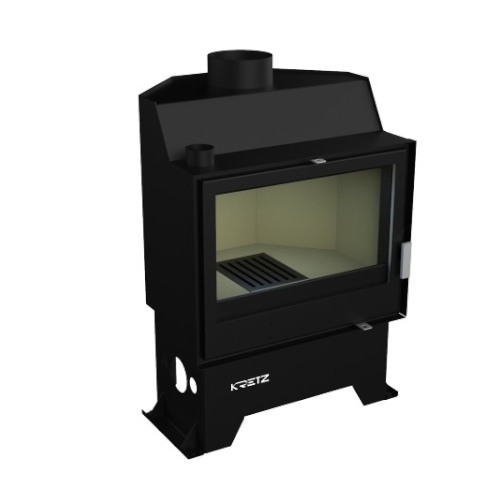 KRETZ | Kamineinsatz Z 103 | gerade Scheibe | Schamotte Box | 10 kW ➔ www.klimaworld.com