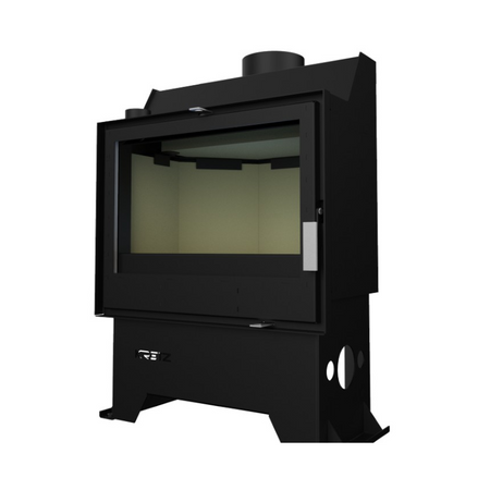 KRETZ | Kamineinsatz Z 103 | gerade Scheibe | Schamotte Box | 10 kW