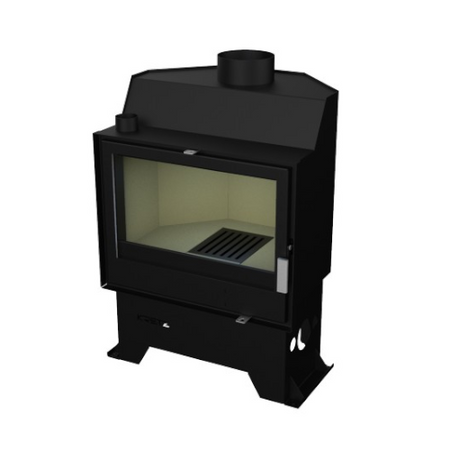 KRETZ | Kamineinsatz Z 103 | gerade Scheibe | Schamotte Box | 10 kW