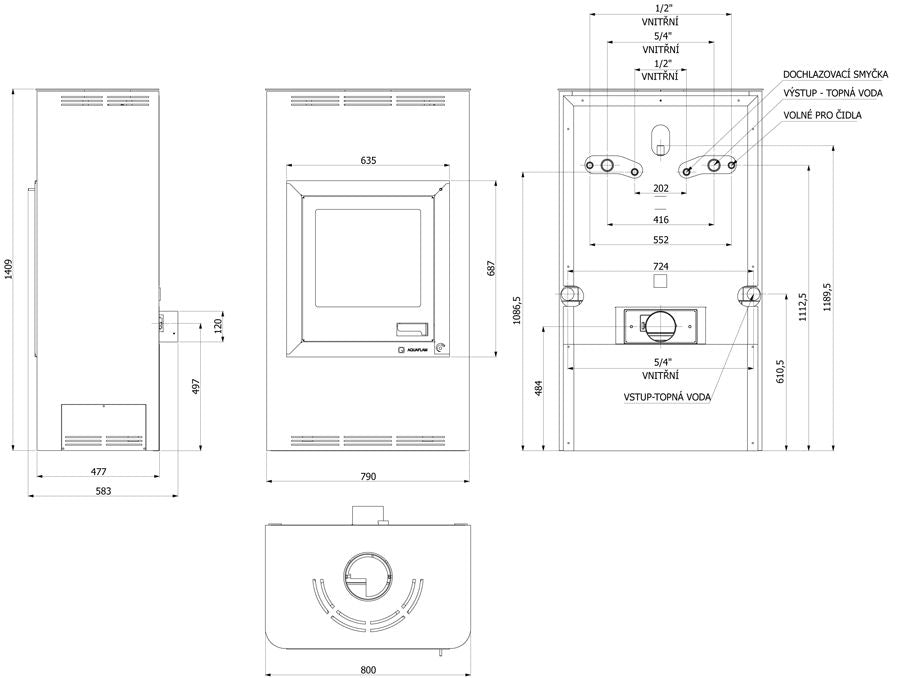HS Flamingo | Kaminofen | Auquflam | 17 kW ➔ Klimaworld.com
