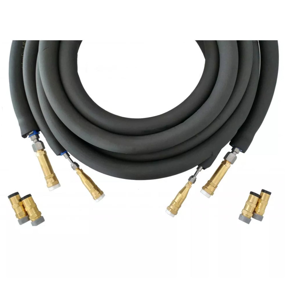 Klimaworld EasyQuick isoliertes hochflexibles Edelstahl Flexrohr mit Schnellkupplungen 3/8x5/8 Zoll Zuschnitt